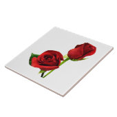 Carreau Deux roses rouges (Côté)