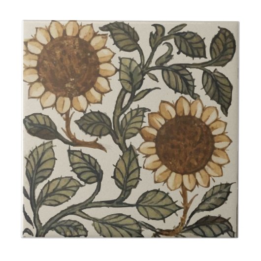 Carreau Deux tournesols (Devant)