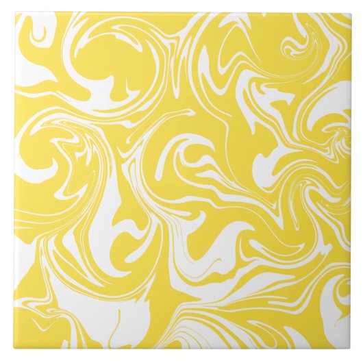 Carreau Déversement - Citron jaune et blanc (Devant)