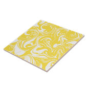 Carreau Déversement - Citron jaune et blanc (Côté)