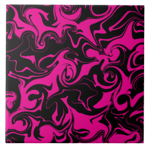 Carreau Déversement - Magenta et noir