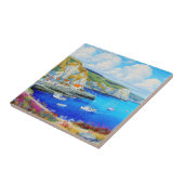 Carreau "Devon Harbour Dreamscape" - Un paysage marin angl (Côté)