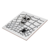 Carreau d'Halloween Araignée dans une Toile avec C (Côté)