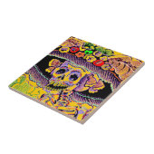 Carreau Dia de Los Muertos Day de la tuile morte de (Côté)