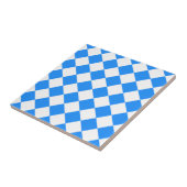 Carreau Diag Checkered - blanc et bleu (Côté)