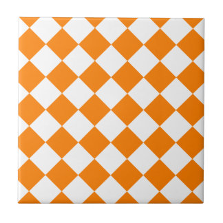 Carreau Diag Checkered - blanc et orange