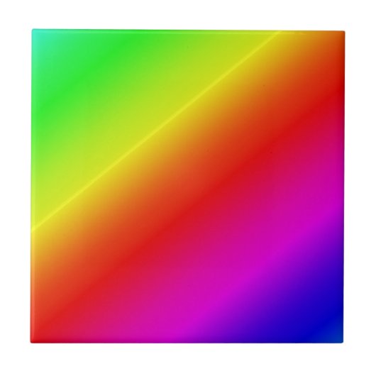 Carreau Diagonale arc-en-ciel rouge à vert (Devant)