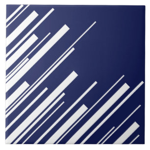 Carreau Diagonales - Bleu et Blanc