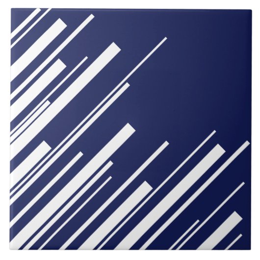 Carreau Diagonales - Bleu et Blanc (Devant)