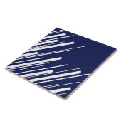 Carreau Diagonales - Bleu et Blanc (Côté)