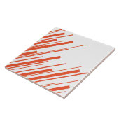 Carreau Diagonales en orange et blanc (Côté)