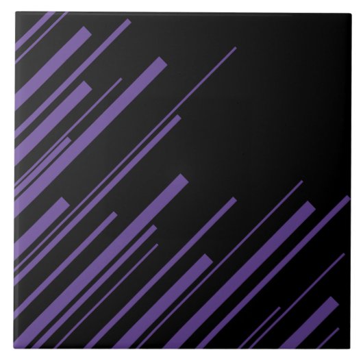 Carreau Diagonales en violet et noir (Devant)