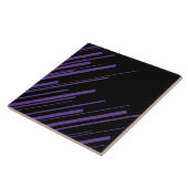 Carreau Diagonales en violet et noir (Côté)