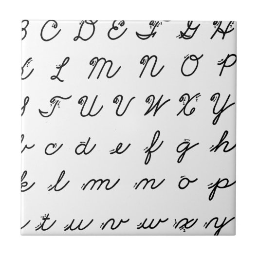 Carreau diagramme cursif d'écriture (Devant)