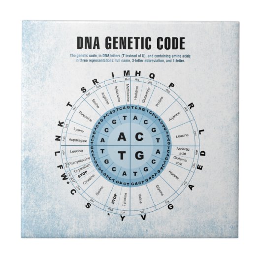 Carreau Diagramme de code génétique d'ADN (Devant)