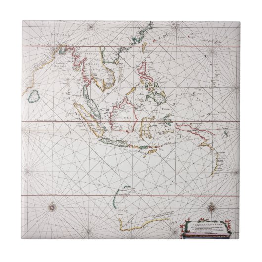 Carreau Diagramme de mer à l'est de l'Inde | Indonésie (Devant)