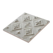 Carreau Diamant Blanc Mid Century Modern  (Côté)