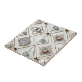 Carreau Diamant Blanc Mid Century Modern (Côté)