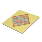 Carreau Diamant géométrique de style marocain jaune clair (Côté)