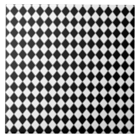 Carreau Diamant Noir et Blanc Motif Argyle (Devant)