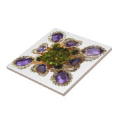 Carreau Diamants d'améthyste violet Emeralds bijoux (Côté)