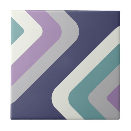 Carreau Diamants géants rétro violets colorés (Devant)