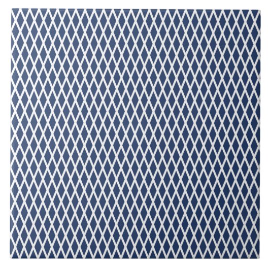 Carreau Diamond motif, moderne, simple, bleu marine, blanc (Devant)