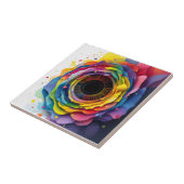 Carreau Diaphragme coloré abstrait (Côté)