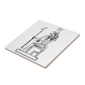 Carreau Dieu de l'eau, hiéroglyphe égyptien (Côté)