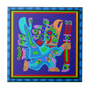 Carreau Dieu guerrier de l'aigle aztèque