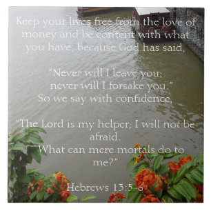 Carreau Dieu ne vous laissera jamais. Cadeau chrétien