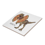 Carreau Dilophosaurus dessin animé (Côté)