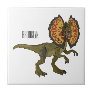 Carreau Dilophosaurus dessin animé