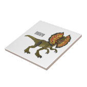 Carreau Dilophosaurus dessin animé (Côté)