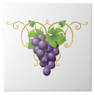 Carreau d'impression de raisins