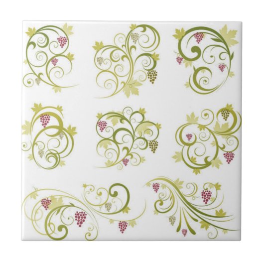 Carreau d'impression de raisins (Devant)