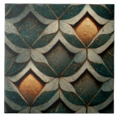 Carreau Dîners à motifs Art déco Deux Décor Bleu Art Nouve (Devant)