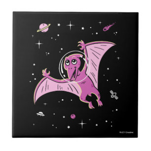 Carreau Dinos De Ptérodactyle Violet Dans L'Espace