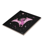 Carreau Dinos De Ptérodactyle Violet Dans L'Espace (Côté)