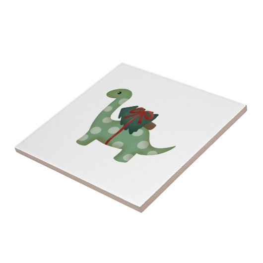 Carreau dinosaure de noël (Côté)