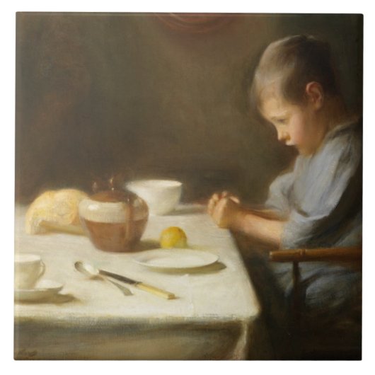 Carreau Dire grâce (Garçon priant à la table) (Devant)