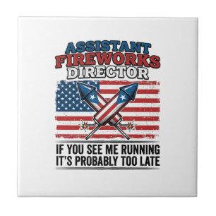 Carreau Directeur adjoint de feux d'artifice T-shirt patri