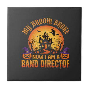 Carreau Directeur de groupe de Halloween Balai de sorcière