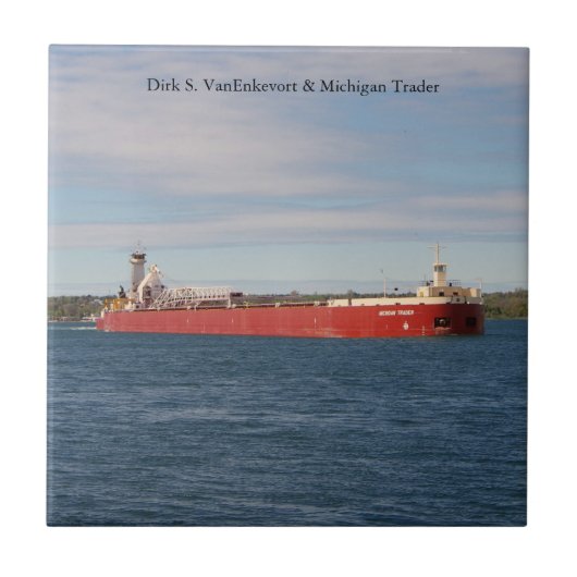 Carreau Dirk S. VanEnkevort & Michigan Trader tuile (Devant)