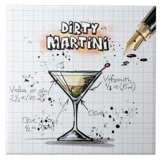 Carreau Dirty Martini (Devant)