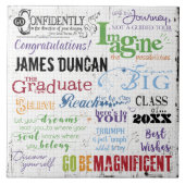 Carreau Discours Inspirationnels de diplômés Personnalisés (Devant)