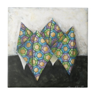 Carreau Diseur de bonne aventure d'origami sur le papier