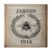 Carreau ditionary print frentry vintage bee (Devant)