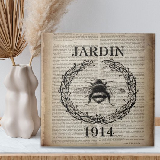 Carreau ditionary print frentry vintage bee