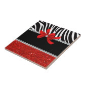 Carreau Diva de diamant (parties scintillantes rouges) (Côté)